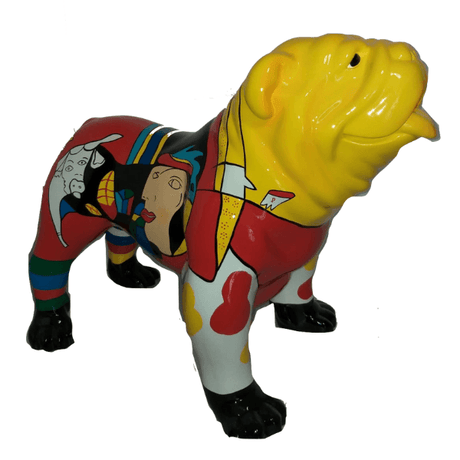 Statue Chien Bouledogue Anglais Animaux Resine - 60cm - Picasso - ANIMAUX-RESINE.FR