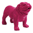 Statue Chien Bouledogue Anglais Animaux Resine - 60cm - Rose Fushia - ANIMAUX-RESINE.FR