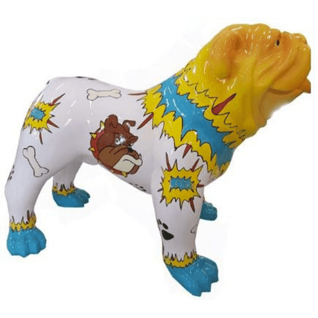 Statue Chien Bouledogue Anglais Animaux Resine - 60cm - Tag - ANIMAUX-RESINE.FR