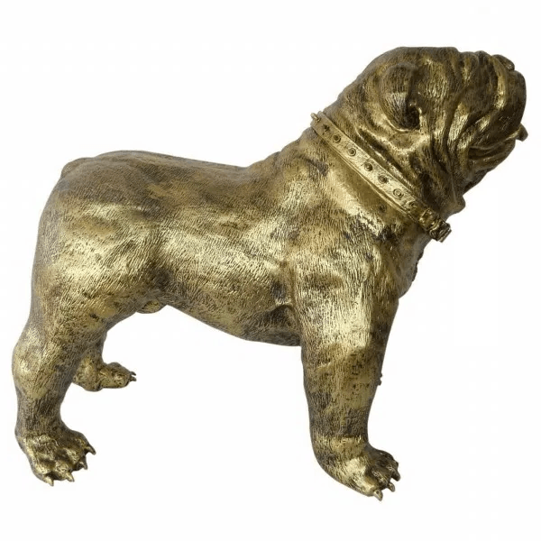 Statue Chien Bouledogue Anglais Animaux Resine - 90cm - Bronze - ANIMAUX-RESINE.FR