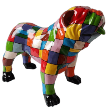 Statue Chien Bouledogue Anglais Animaux Resine - 90cm - Dragibus - ANIMAUX-RESINE.FR