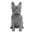 Statue Chien Bouledogue Francais Animaux Resine - 120cm - Gris - ANIMAUX-RESINE.FR