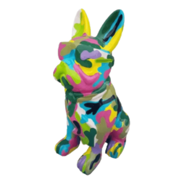 Statue Chien Bouledogue Francais Animaux Resine - 120cm - Smarties - ANIMAUX-RESINE.FR