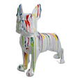 Statue Chien Bouledogue Francais Animaux Resine - 180cm - Multi Coulure Blanc - ANIMAUX-RESINE.FR