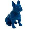 Statue Chien Bouledogue Francais Animaux Resine - 30cm - Bleu Nuit - ANIMAUX-RESINE.FR