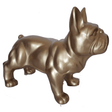 Statue Chien Bouledogue Francais Animaux Resine - 45cm - Doré - ANIMAUX-RESINE.FR