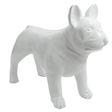 Statue Chien Bouledogue Francais Animaux Resine - 90cm - Blanc - ANIMAUX-RESINE.FR