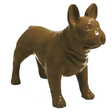 Statue Chien Bouledogue Francais Animaux Resine - 90cm - Marron - ANIMAUX-RESINE.FR