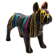 Statue Chien Bouledogue Francais Animaux Resine - 90cm - Multi Coulure Noir - ANIMAUX-RESINE.FR