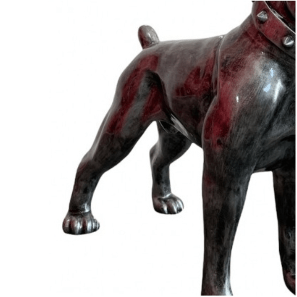 Statue Chien Boxer Animaux Resine - 110cm - Argenté - ANIMAUX-RESINE.FR