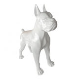 Statue Chien Boxer Animaux Resine - 110cm - Blanc - ANIMAUX-RESINE.FR