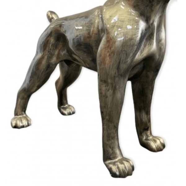 Statue Chien Boxer Animaux Resine - 110cm - Bronze - ANIMAUX-RESINE.FR