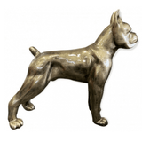 Statue Chien Boxer Animaux Resine - 110cm - Bronze - ANIMAUX-RESINE.FR