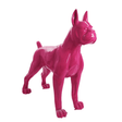 Statue Chien Boxer Animaux Resine - 110cm - Rose Fushia - ANIMAUX-RESINE.FR