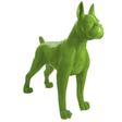 Statue Chien Boxer Animaux Resine - 110cm - Vert Pomme - ANIMAUX-RESINE.FR