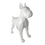 Statue Chien Boxer Animaux Resine - 180cm - Blanc - ANIMAUX-RESINE.FR