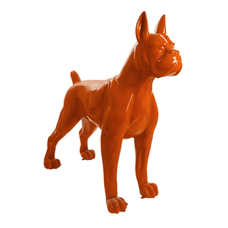 Statue Chien Boxer Animaux Resine - 180cm - Orange - ANIMAUX-RESINE.FR