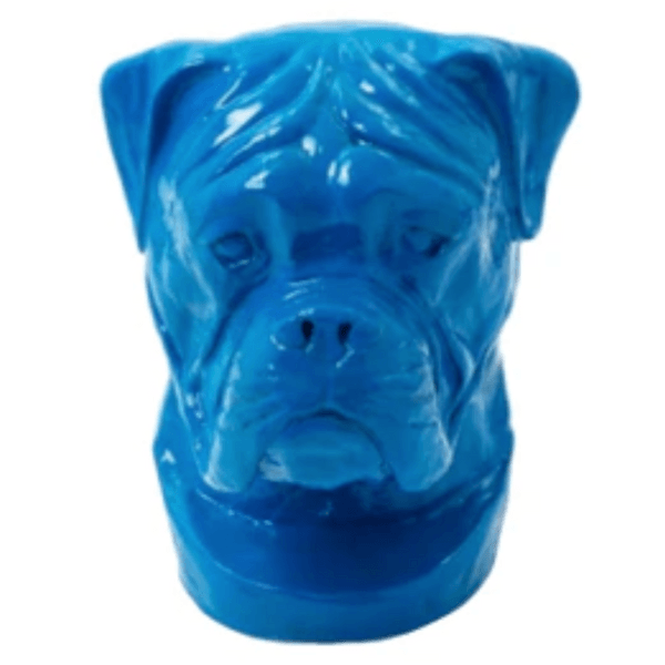 Statue Chien Boxer Animaux Resine - 35cm - Bleu - ANIMAUX-RESINE.FR