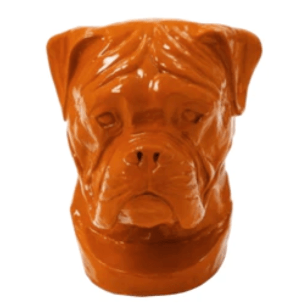 Statue Chien Boxer Animaux Resine - 35cm - Orange - ANIMAUX-RESINE.FR