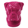 Statue Chien Boxer Animaux Resine - 35cm - Rose Fushia - ANIMAUX-RESINE.FR