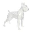 Statue Chien Boxer Animaux Resine - 50cm - Blanc - ANIMAUX-RESINE.FR