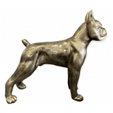 Statue Chien Boxer Animaux Resine - 50cm - Bronze - ANIMAUX-RESINE.FR