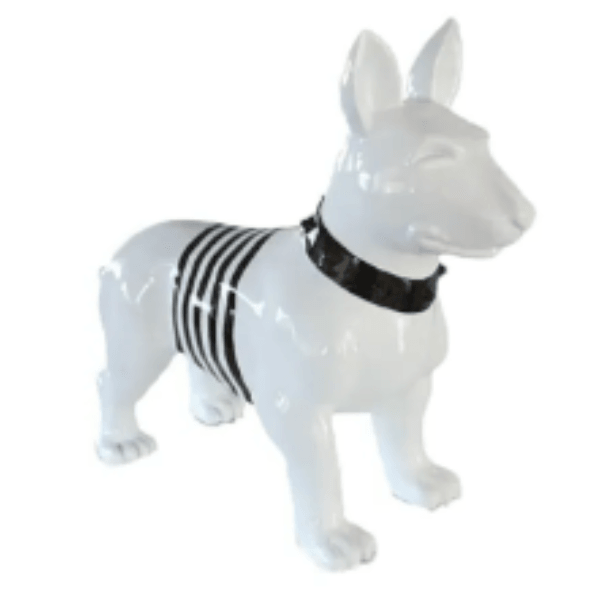 Statue Chien Bull Terrier Animaux Resine - 110cm - Marin Noir - ANIMAUX-RESINE.FR