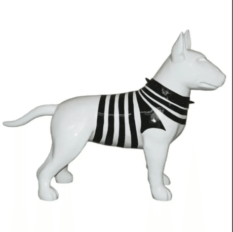 Statue Chien Bull Terrier Animaux Resine - 110cm - Marin Noir - ANIMAUX-RESINE.FR