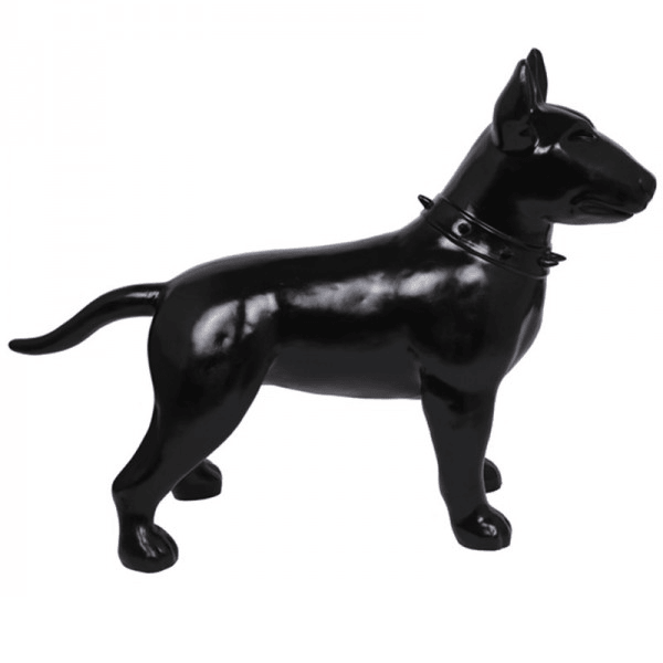 Statue Chien Bull Terrier Animaux Resine - 110cm - Noir - ANIMAUX-RESINE.FR