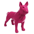 Statue Chien Bull Terrier Animaux Resine - 110cm - Rose Fushia - ANIMAUX-RESINE.FR