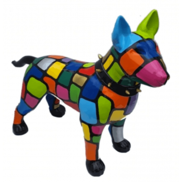 Statue Chien Bull Terrier Animaux Resine - 60cm - Dragibus - ANIMAUX-RESINE.FR