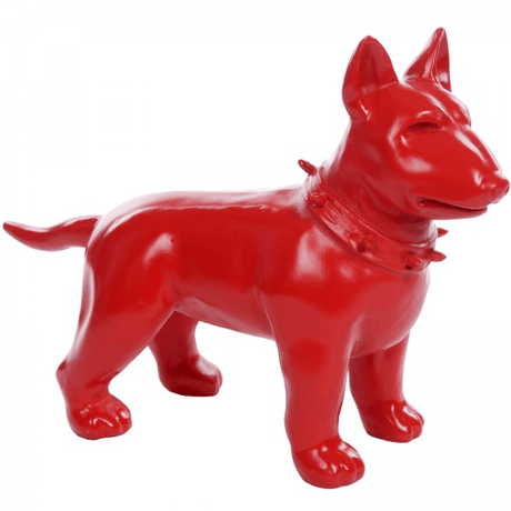 Statue Chien Bull Terrier Animaux Resine - 60cm - Rouge - ANIMAUX-RESINE.FR