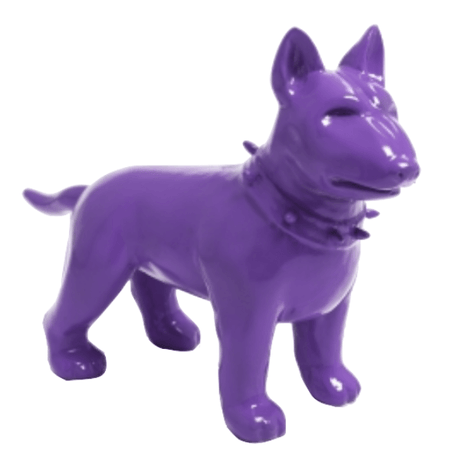 Statue Chien Bull Terrier Animaux Resine - 60cm - Violet - ANIMAUX-RESINE.FR