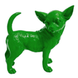 Statue Chien Chihuahua Animaux Resine - 30cm - Vert Pomme - ANIMAUX-RESINE.FR