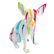 Statue Chien Chihuahua Animaux Resine - 40cm - Multi Coulure Blanc - ANIMAUX-RESINE.FR