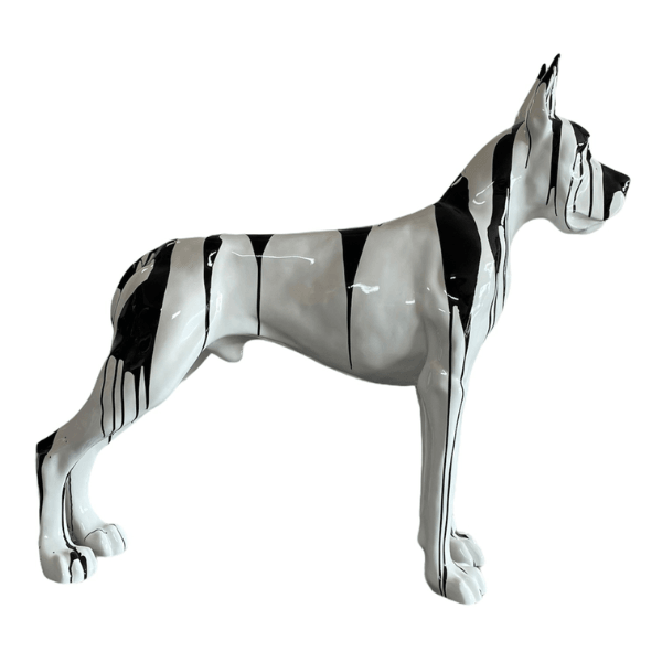 Statue Chien Dogue Allemand Animaux Resine - 120cm - Coulure Noir - ANIMAUX-RESINE.FR