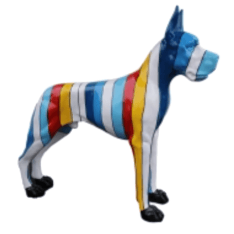 Statue Chien Dogue Allemand Animaux Resine - 120cm - Schtroumpf - ANIMAUX-RESINE.FR