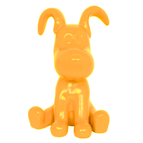 Statue Chien Snoopy Animaux Resine - 30cm - Jaune - ANIMAUX-RESINE.FR