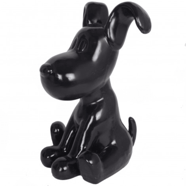 Statue Chien Snoopy Animaux Resine - 30cm - Noir - ANIMAUX-RESINE.FR