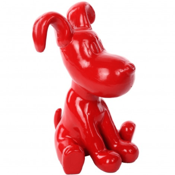 Statue Chien Snoopy Animaux Resine - 30cm - Rouge - ANIMAUX-RESINE.FR