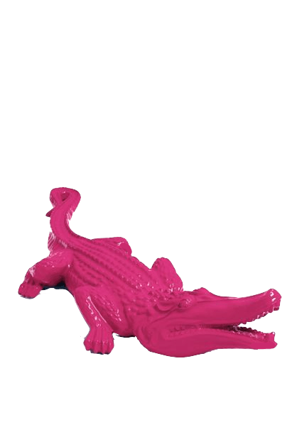 Statue Crocodile Animaux Resine - 120cm - Rose Fushia - ANIMAUX-RESINE.FR