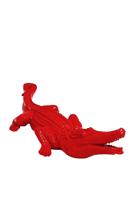 Statue Crocodile Animaux Resine - 120cm - Rouge - ANIMAUX-RESINE.FR