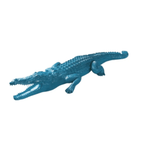 Statue Crocodile Animaux Resine - 320cm - Bleu Ciel - ANIMAUX-RESINE.FR