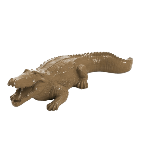 Statue Crocodile Animaux Resine - 40cm - Marron - ANIMAUX-RESINE.FR