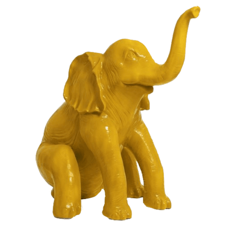 Statue Elephant Animaux Resine - 140cm - Jaune - ANIMAUX-RESINE.FR