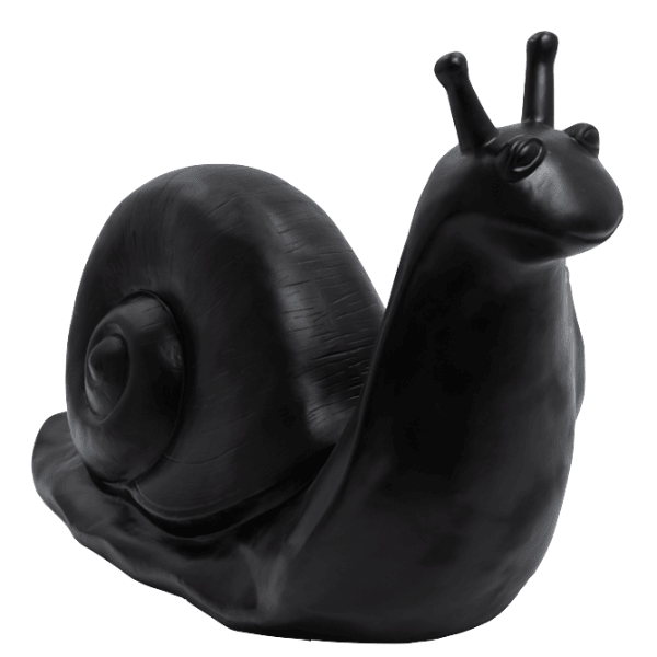 Statue Escargot Animaux Resine - 100cm - Noir - ANIMAUX-RESINE.FR