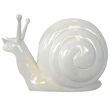 Statue Escargot Animaux Resine - 50cm - Blanc - ANIMAUX-RESINE.FR