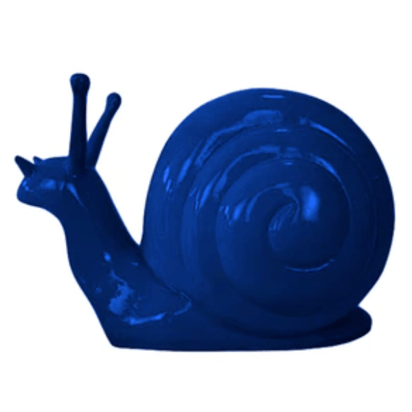 Statue Escargot Animaux Resine - 50cm - Bleu Nuit - ANIMAUX-RESINE.FR