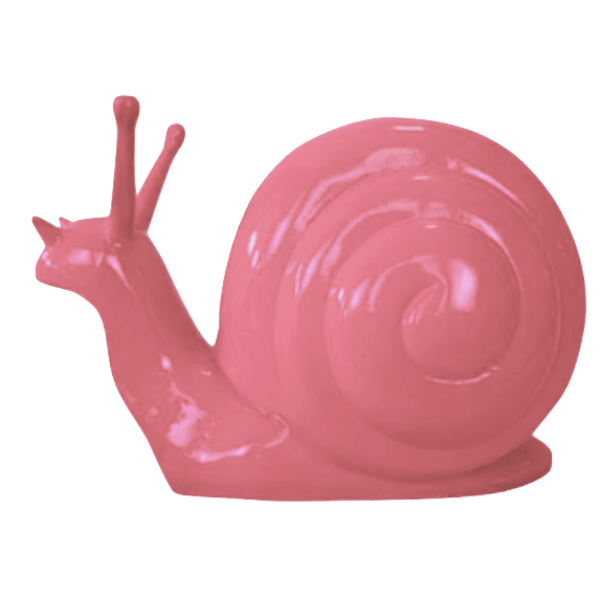 Statue Escargot Animaux Resine - 50cm - Rose Clair - ANIMAUX-RESINE.FR