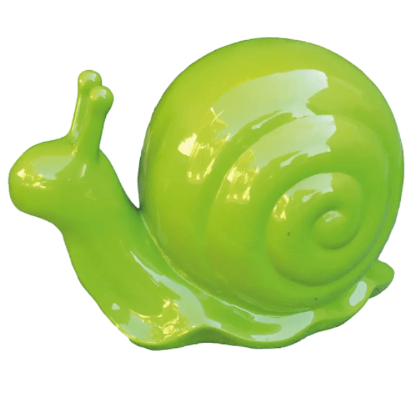 Statue Escargot Animaux Resine - 50cm - Vert Pomme - ANIMAUX-RESINE.FR